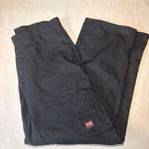 Men's Red Kap Black Cargo‎ Pants Waist 32
